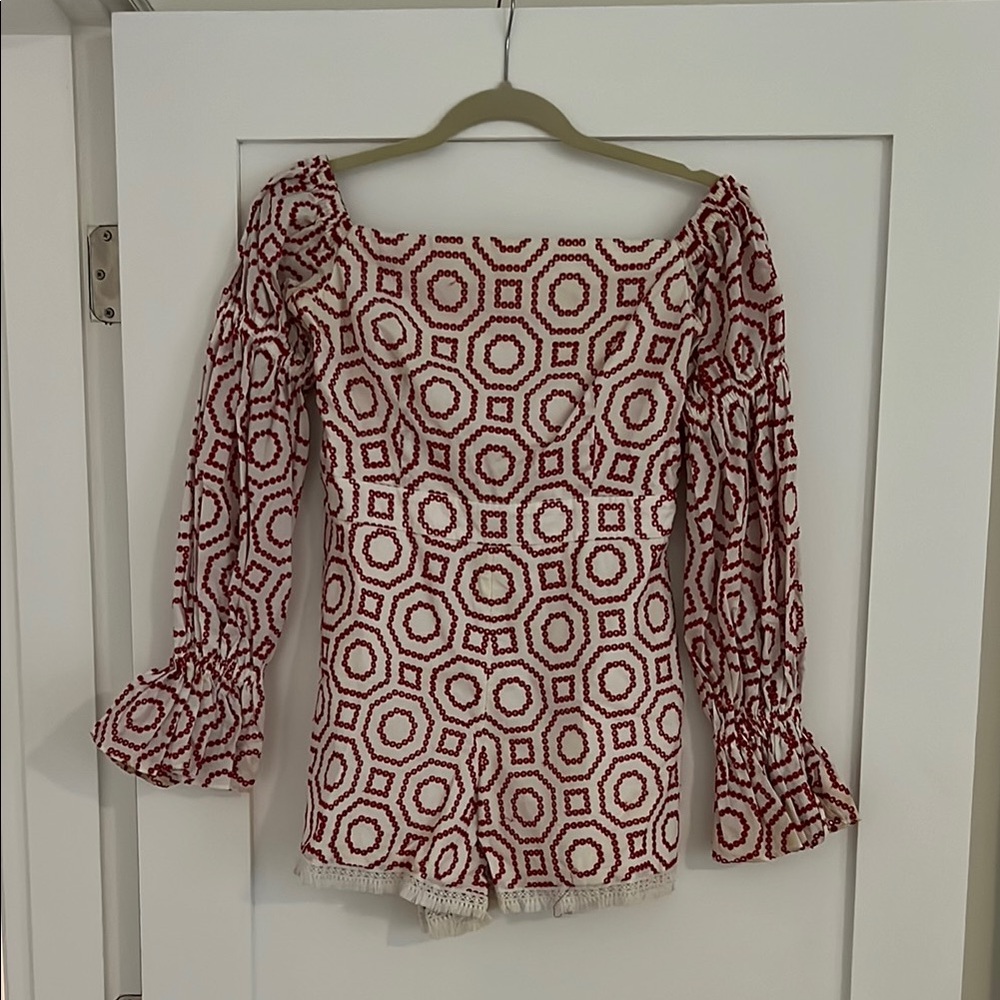 Alexis Red and White Retro Jumpsuit